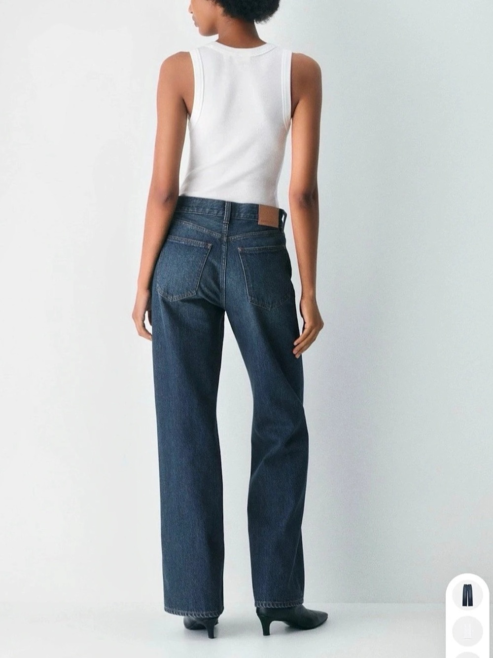 Aritzia Denim Forum The Farrah Hi-Rise Wide Leg Jeans in Blue Waist 29 NWT - Picture 3 of 14